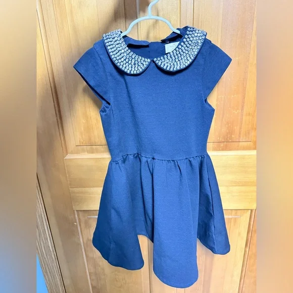 Kate Spade New York Peter Pan Rhinestone collar Girls Kimberly Dress size 7 - Picture 7 of 8